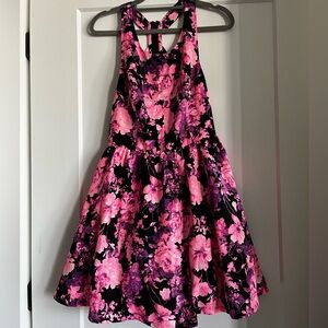 Modcloth cutout back mini dress, hot pink size L